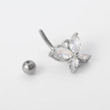 Surgical Steel Butterfly Belly Button Ring Body Jewelry