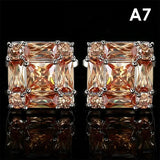 Zircon Cufflinks Men's Jewelry Wedding French Shirts Cuff Links