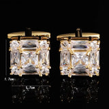 Zircon Cufflinks Men's Jewelry Wedding French Shirts Cuff Links