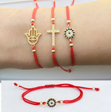 Charm Evil Eye 925 Silver Bead Red Rope Bracelet