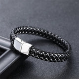 High-quality Microfiber Braided Leather Bracelet For Men
