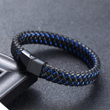 High-quality Microfiber Braided Leather Bracelet For Men