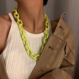Hip Hop Acrylic Chain Necklace Choker Jewelry