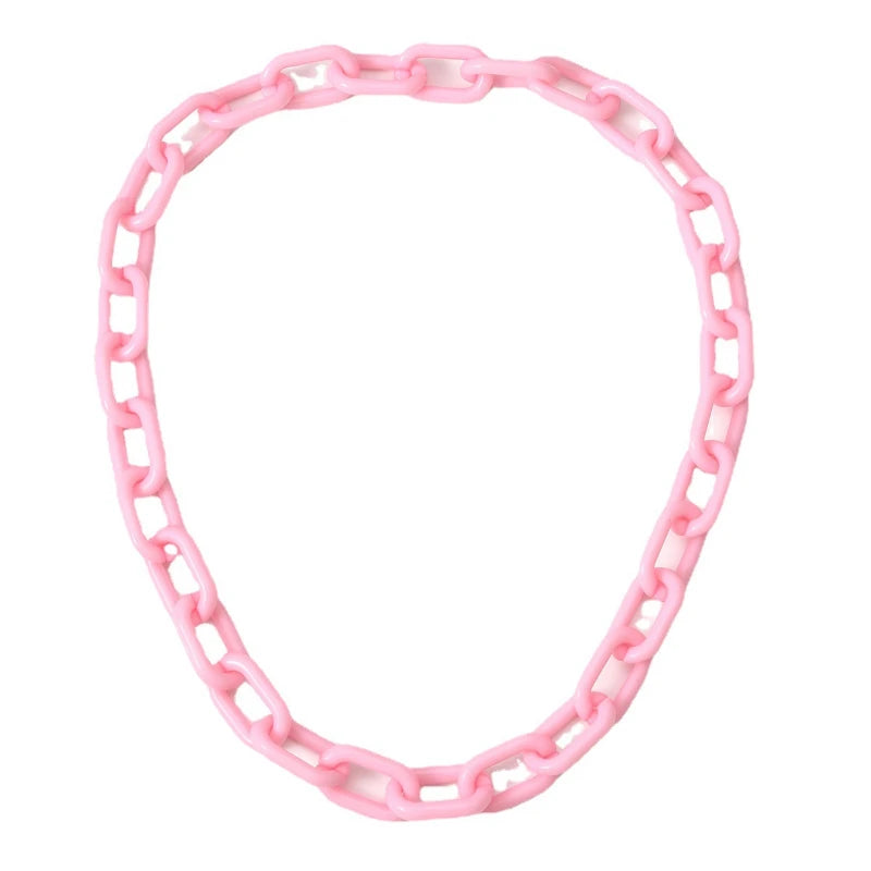 Hip Hop Acrylic Chain Necklace Choker Jewelry
