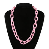 Hip Hop Acrylic Chain Necklace Choker Jewelry