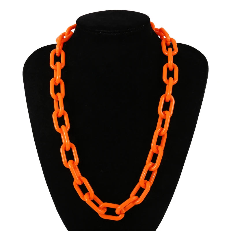 Hip Hop Acrylic Chain Necklace Choker Jewelry