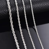 Hip Hop Stainless Steel Rope Chain Necklace for Boys Girls