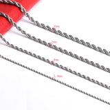 Hip Hop Stainless Steel Rope Chain Necklace for Boys Girls