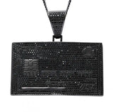 Hip-Hop Visa Card Shape Necklace Pendant Jewelry