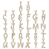Hip-Hop Zirconium Cubic Necklaces A-Z Name Pendant 3mm Men Women