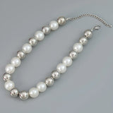 Hip-hop Pearl Beaded Choker Necklace