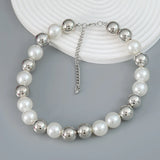 Hip-hop Pearl Beaded Choker Necklace