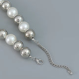 Hip-hop Pearl Beaded Choker Necklace