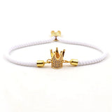 Hollow Ball Charm Bracelet Women Pave Zircon Multicolor Adjustable Milanese Rope