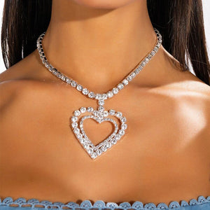 Heart Choker Necklace Statement Wedding Gift