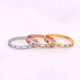 Hollow Roman Numerals Crystal Bracelet Bangle Rose Women Party Gift