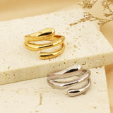Irregular Stainless Steel Rings for Women - French Jewelry