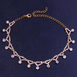 Geometric Crystal Anklet Sexy Beach Chain