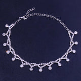 Geometric Crystal Anklet Sexy Beach Chain