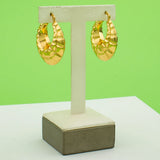 Golden Brass Hoop Earrings Set African Jewelry Wedding Party