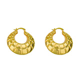 Golden Brass Hoop Earrings Set African Jewelry Wedding Party