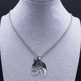 Horse Head Pendant Necklace Stainless Steel Silver Animal Necklaces