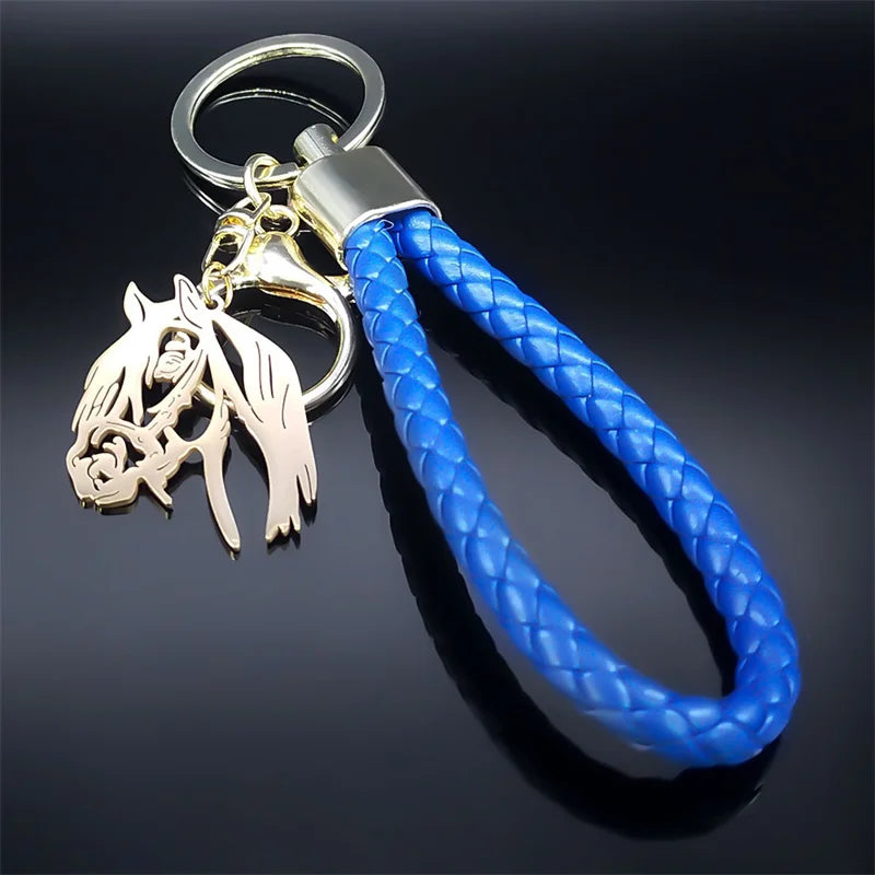 Horse Keychain for Women Men Animal Horses Lover Key Ring Bag Accessories Gift
