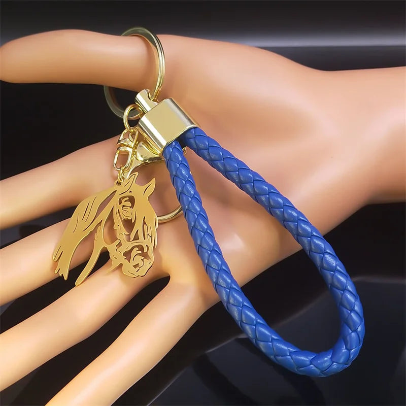 Horse Keychain for Women Men Animal Horses Lover Key Ring Bag Accessories Gift