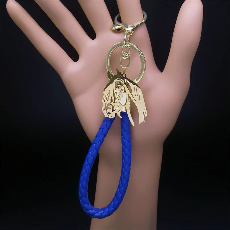 Horse Keychain for Women Men Animal Horses Lover Key Ring Bag Accessories Gift