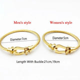 Magnetic Clasp Bracelet Stainless Steel Chain Bangle