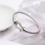Magnetic Clasp Bracelet Stainless Steel Chain Bangle