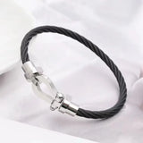 Magnetic Clasp Bracelet Stainless Steel Chain Bangle