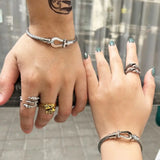Magnetic Clasp Bracelet Stainless Steel Chain Bangle