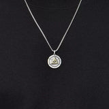Horus Eye of God Men's Necklace Rotatable Round Pendant Retro Punk Male Jewelry