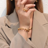 Exaggerated Horseshoes Buckle U-Shaped Steel Bracelet for Women