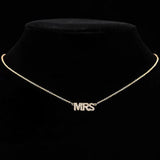 Zircon Letter Choker Chain Necklace Punk English Letter Female Clavicle Chain