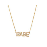 Zircon Letter Choker Chain Necklace Punk English Letter Female Clavicle Chain
