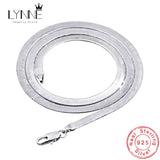 Hot Punk Clavicle Necklace 925 Sterling Silver Collar Necklaces Flat Snake Chain