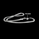Punk Collar Necklace 925 Sterling Silver Snake Chain