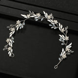 Silver Headband Wedding Hair Accessory Pearls Crystal Bridal Headpiece