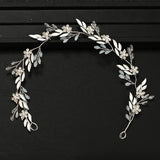 Silver Headband Wedding Hair Accessory Pearls Crystal Bridal Headpiece