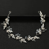 Silver Headband Wedding Hair Accessory Pearls Crystal Bridal Headpiece
