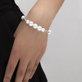 Stainless Steel Bead Hand Jewelry Pearl Bracelet for Women