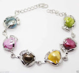 Natural Multicolor Baroque Pearl Beads Crystal Bracelet