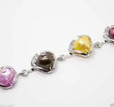 Natural Multicolor Baroque Pearl Beads Crystal Bracelet