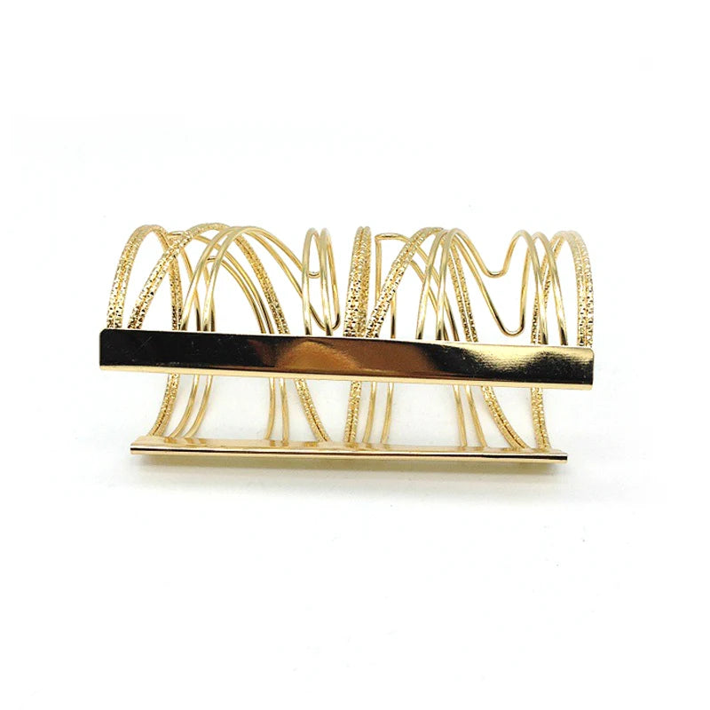 Hyperbole Punk Gold&Silver Alloy Cuff Bracelets for Girls