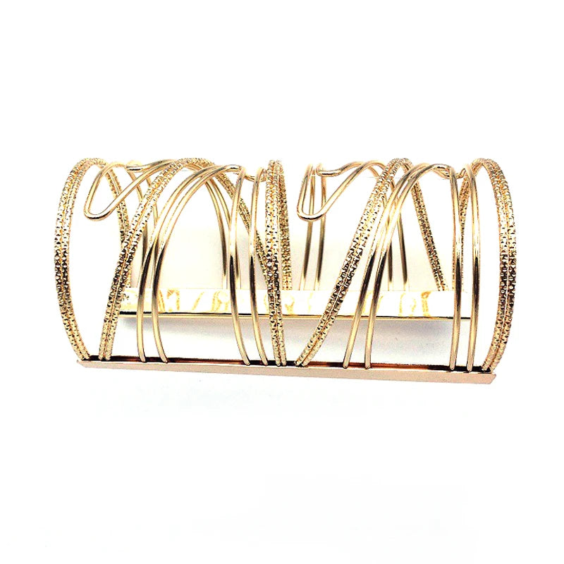 Hyperbole Punk Gold&Silver Alloy Cuff Bracelets for Girls