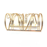 Hyperbole Punk Gold&Silver Alloy Cuff Bracelets for Girls