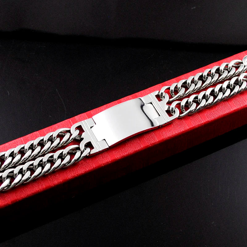 Stainless Steel Charm ID Bracelets High Jewelry