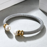 Stainless Steel Pearl Bracelets for Women